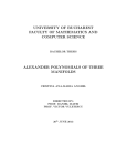 UNIVERSITY OF BUCHAREST FACULTY OF MATHEMATICS AND COMPUTER SCIENCE ALEXANDER POLYNOMIALS OF THREE