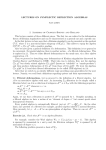 LECTURES ON SYMPLECTIC REFLECTION ALGEBRAS 2. Algebras of Crawley-Boevey and Holland