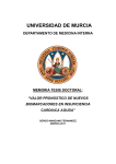 UNIVERSIDAD DE MURCIA DEPARTAMENTO DE MEDICINA INTERNA MEMORIA TESIS DOCTORAL: