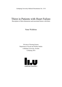 Thirst in Patients with Heart Failure  Nana Waldréus