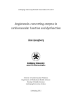 Angiotensin-converting enzyme in cardiovascular function and dysfunction Liza Ljungberg