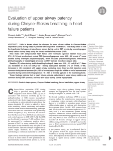 Evaluation of upper airway patency during Cheyne–Stokes breathing in heart failure patients