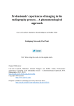 Professionals' experiences of imaging in the radiography process – A phenomenological approach