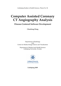 Computer Assisted Coronary CT Angiography Analysis Disease-Centered Software Development