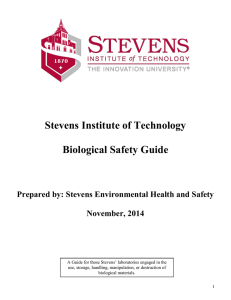 Stevens Institute of Technology  Biological Safety Guide