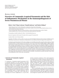 Review Article Overview of Community-Acquired Pneumonia and the Role