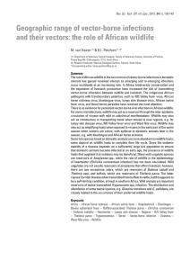 Geographic range of vector-borne infections M. van Vuuren &amp; B.L. Penzhorn