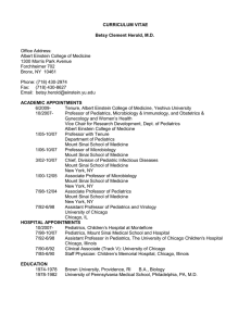 CURRICULUM VITAE  Betsy Clement Herold, M.D. Office Address: