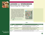 LESSON 5.3 WORKBOOK Researching Your Project Topic