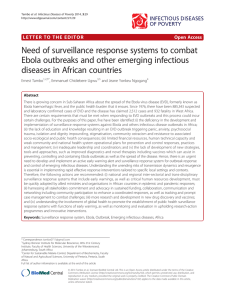 Need of surveillance response systems to combat diseases in African countries