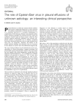 The role of Epstein-Barr virus in pleural effusions of
