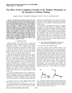 The Effect of Foot Compliance Encoded in the Windlass Mechanism... the Energetics of Human Walking Seungmoon Song , Christopher LaMontagna