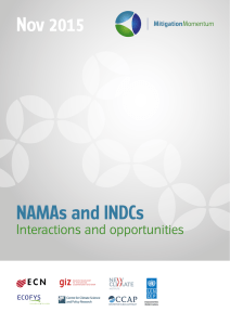 NAMAs and INDCs Nov 2015 Interactions and opportunities