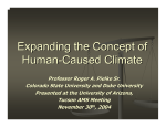 Expanding the Concept of Human - Caused Climate