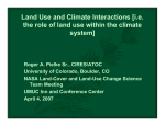 Land Use and Climate Interactions [i.e. system]