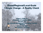 Global/Regional/Local-Scale Climate Change - A Reality Check