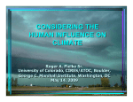 CONSIDERING THE HUMAN INFLUENCE ON CLIMATE