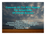 Concerns On The IPCC Report: The Actual State Of Climate Science