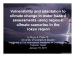 Vulnerability and adaptation to climate change in water hazard assessments using regional