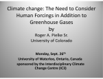 Climate change: The Need to Consider  g Human Forcings in Addition to  h