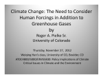 Climate Change: The Need to Consider  Human Forcings in Addition to  Greenhouse Gases by