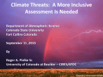 Climate Threats:  A More Inclusive Assessment Is Needed