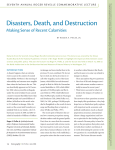 Disasters, Death, and Destruction Making Sense of Recent Calamities