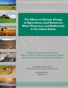 The Effects of Climate Change on Agriculture, Land Resources,