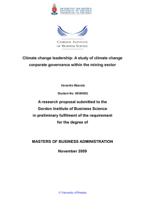 Climate change leadership: A study of climate change