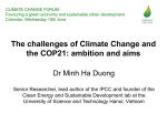 CLIMATE CHANGE FORUM: Favouring a green economy and sustainable urban development