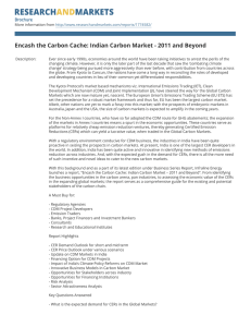 Encash the Carbon Cache: Indian Carbon Market - 2011 and... Brochure