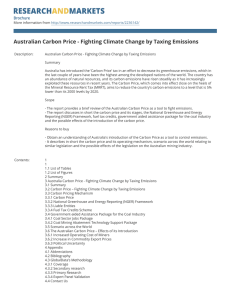 Australian Carbon Price - Fighting Climate Change by Taxing Emissions Brochure