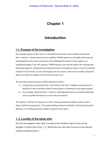 Chapter 1 Introduction 1.1. Purpose of the investigation