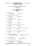 UNIVERSITY OF CALICUT General (Common) Course of BCom/BBA/BMMC BASIC NUMERICAL SKILLS Module 1