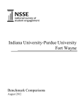 Indiana University-Purdue University Fort Wayne Benchmark Comparisons August 2012