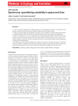 Synchrony: quantifying variability in space and time APPLICATION Tarik C. Gouhier