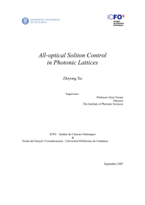 All-optical Soliton Control in Photonic Lattices Zhiyong Xu