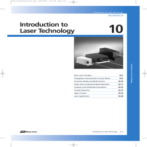 10 Introduction to Laser Technology www.cvimellesgriot.com