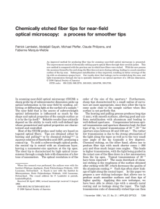 Chemically etched fiber tips for near-field optical microscopy: