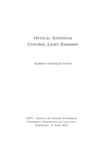 Optical Antennas Control Light Emission  Alberto González Curto