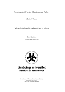 Department of Physics, Chemistry and Biology Master’s Thesis Lars Karlsson