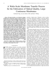 A Wafer-Scale Membrane Transfer Process Continuous Membranes