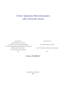 Cavity Quantum Electrodynamics with Ultracold Atoms