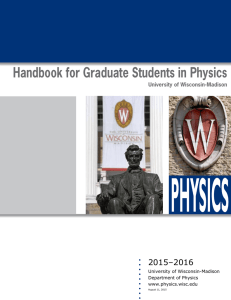 PHYSICS Handbook for Graduate Students in Physics  2015–2016
