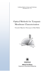 Optical Methods for Tympanic Membrane Characterisation Towards Objective Otoscopy in Otitis Media