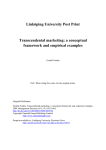 Linköping University Post Print Transcendental marketing: a conceptual framework and empirical examples