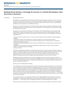 Building Brand Identity. A Strategy for Success in a Hostile... Directions in Business Brochure