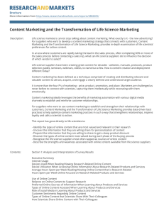 Content Marketing and the Transformation of Life Science Marketing Brochure