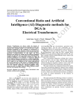 Conventional Ratio and Artificial Intelligence (AI) Diagnostic methods for DGA in Electrical Transformers
