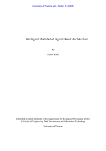 Intelligent Distributed Agent Based Architecture